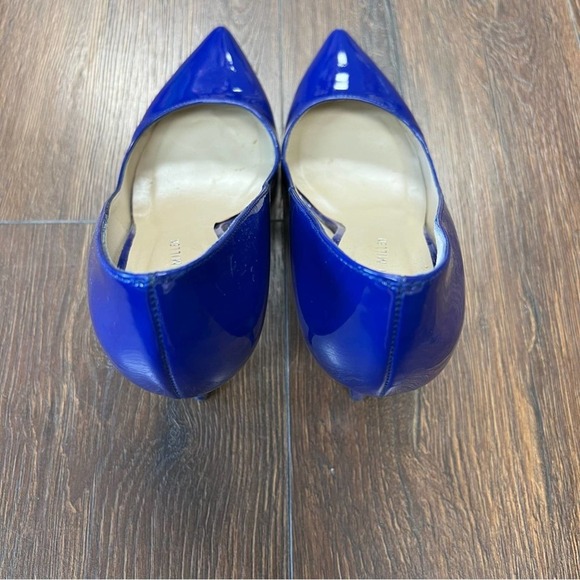 Karen Mullen Blue patent pointed toe pump SZ 38 - Picture 7 of 10